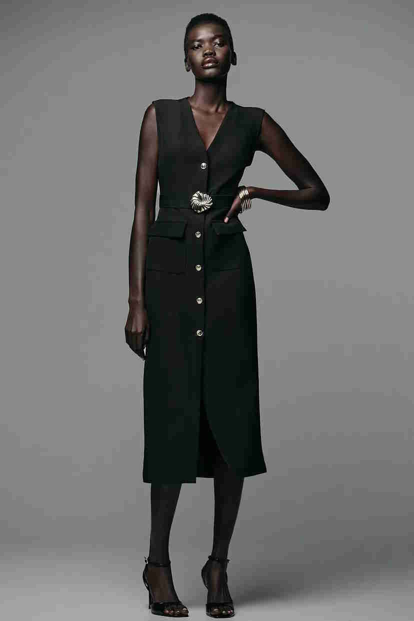 white christmas dresses Zara Open Abaya main image 0