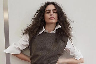 New at Mango: a houndstooth dress perfect for wearing with a shirt and ankle boots this autumn.