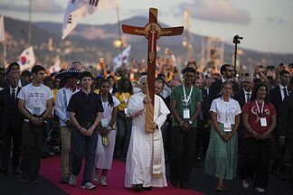 Two terrorists blew themselves up in Algeria on the first day of the Pope's visit