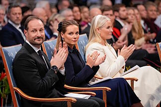 Princess Ingrid of Norway, the other protagonist of the Nobel Peace Prize ceremony