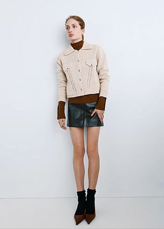 4 knit jackets from Mango you won't want to take off this fall