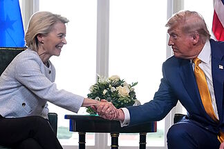 Brussels "positively" values Trump's new 10% tariffs because they "align" with the Turnberry agreement