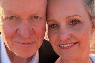 The fourth wedding in the desert of Charles, 9th Earl Spencer and brother of Lady Di, with a Norwegian archaeologist