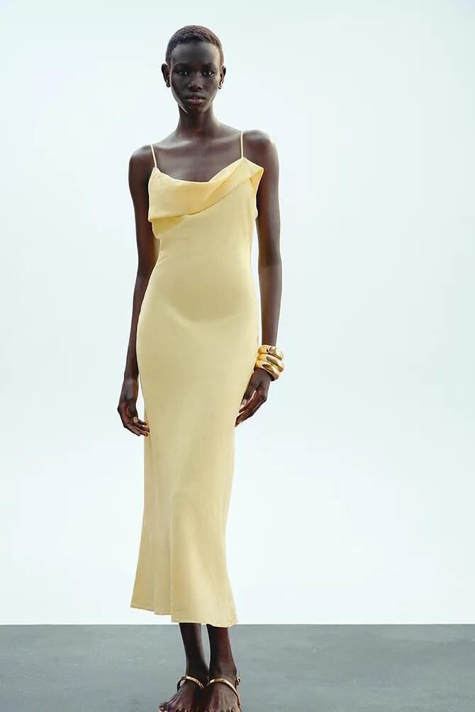 Slip Dress Zara Dress Australia Yellow Slip Dress From Zara Foto De