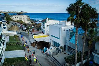 A bad day for Nicolas Cage: His $10.5 million Malibu mansion threatened by a gigantic sinkhole