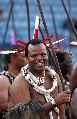 King Mswati III of Eswatini celebrates his 40 years on the throne surrounded by his remaining 12 wives