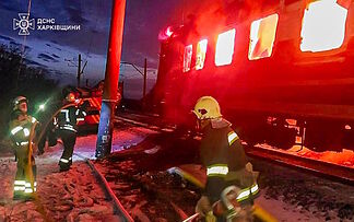 Russia attacks a Ukrainian train leaving several dead and injured